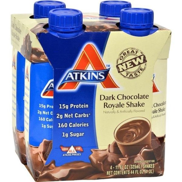 Atkins Atkins HG0458042 11 fl oz Advantage Rtd Shake - Dark Chocolate Royale; Pack Of 4 HG0458042